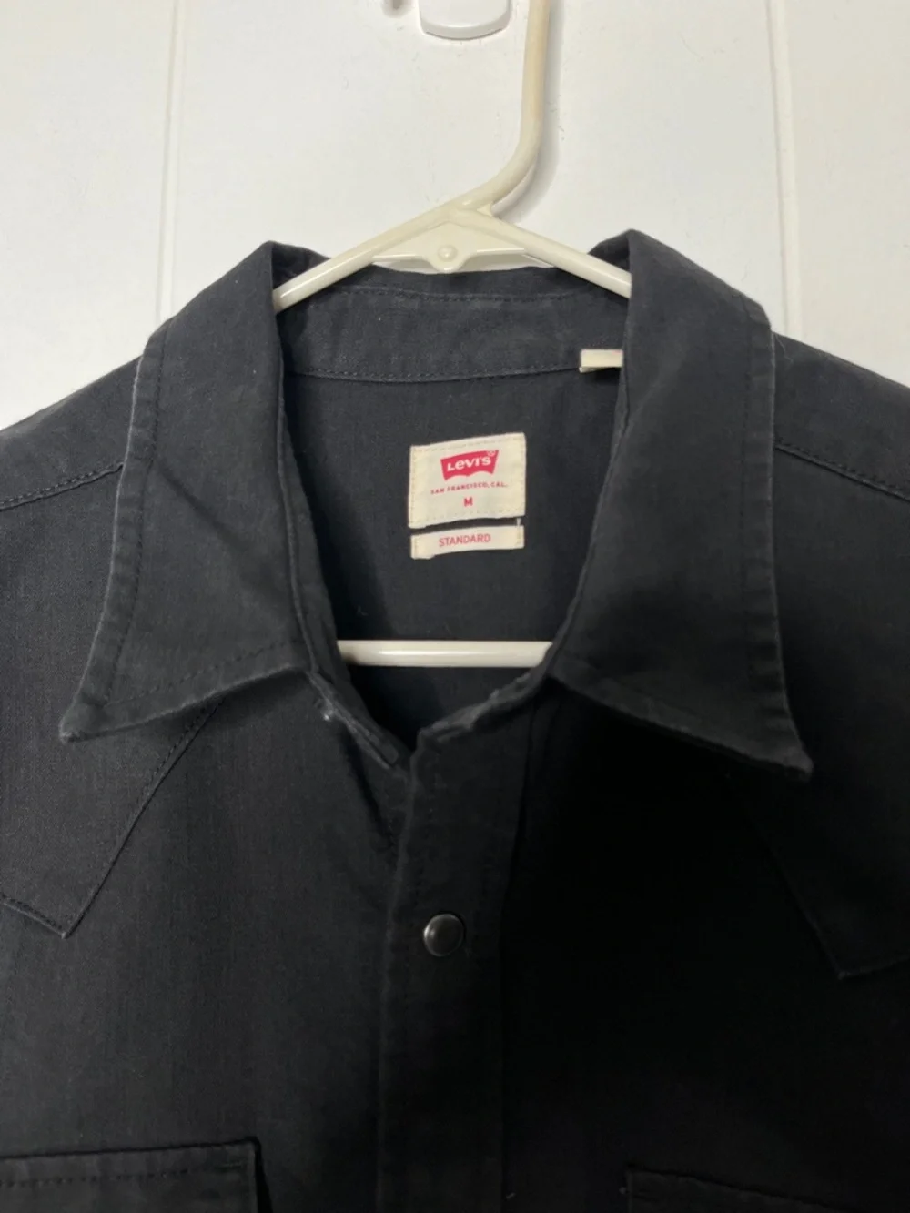 Levi's Black Men's Western Shirt Black Pearl Snap Size M